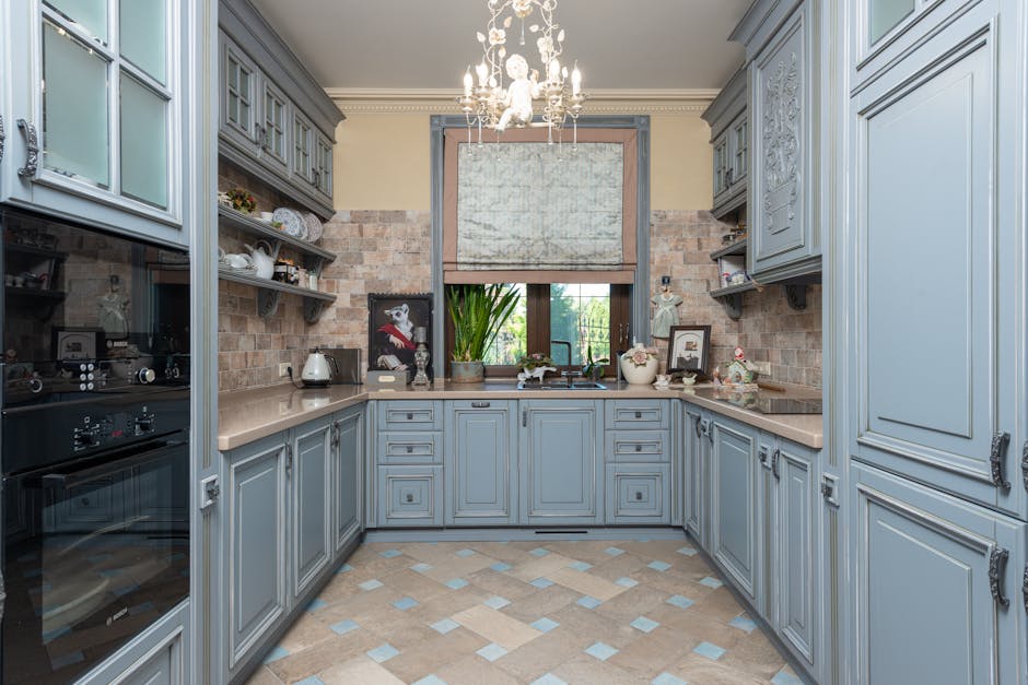 Installing custom kitchen cabinets